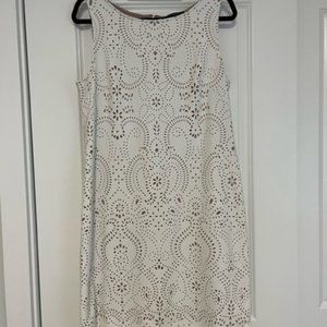 Faux leather sheath dress